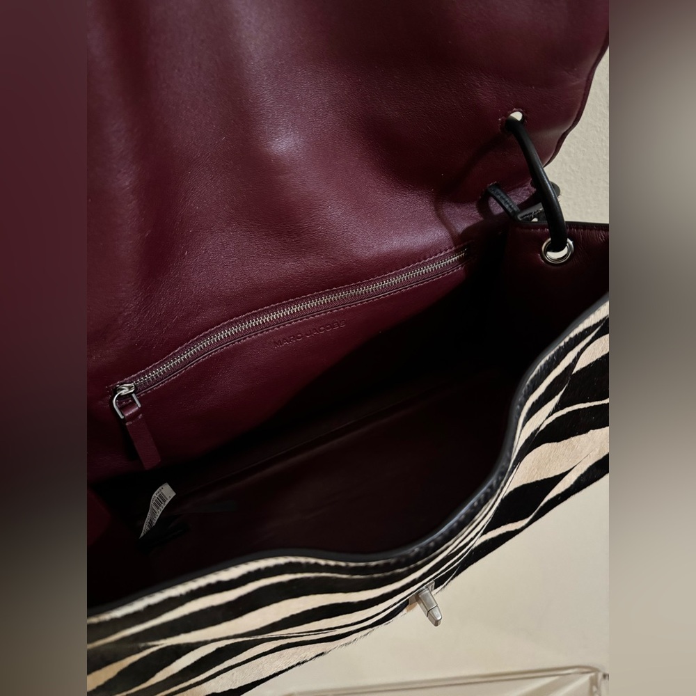 Marc Jacobs The Zebra Haircalf Large Dual Bag Black Cream - Picture 11 of 15